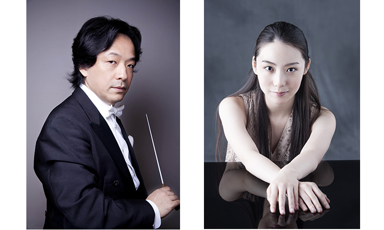 左：沼尻竜典（指揮）　右：松田華音（ピアノ）<small>(c)Ayako Yamamoto</small>